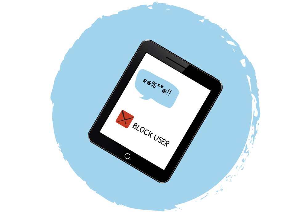 Cyberbully being blocked on an iPad