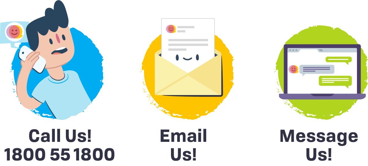 Boy calling Kids Helpline on 1800 55 1800, email and webchat messages