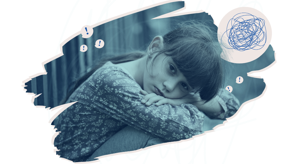 A girl looking stressed